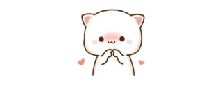 🤭 고양이, 스티커, 귀여운, 카와이, 볼터치, 동물 telegram sticker