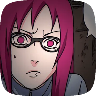☀️ Karin Naruto Anime, Naruto, Karin, Ninja, Tóc Đỏ, Kính, Cô Gái Anime, Nhân Vật Nữ whatsapp sticker