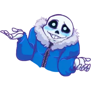 👐 Sans Undertale Санс, Undertale, скелет, мультфильм, видеоигра, персонаж, милый telegram sticker