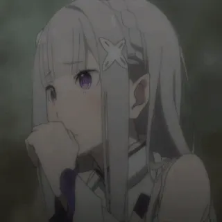 🤍 Emilia Re:Zero Anime, Emilia, Re:Zero, Fantasy, Elfo telegram sticker