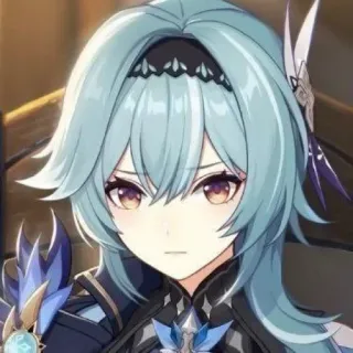 😣 Eula Genshin Impact anime, video game, cryo, character, ice telegram sticker