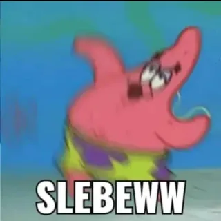 ➖ Patrick Star Spongebob Squarepants SLEBEWW patrick, spongebob, cartone animato, stella marina, meme telegram sticker