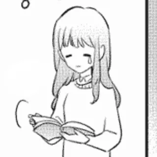🧸 traurig, weinend, Anime, Manga, Buch, Mädchen telegram sticker
