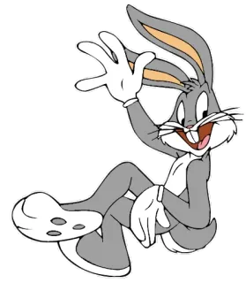 👋 Bugs Bunny Dibujos animados, Conejo, Conejo, Looney Tunes, Warner Bros, Divertido telegram sticker