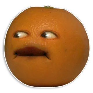 😄 Annoying Orange arancione, frutta, fastidioso, cartone animato telegram sticker