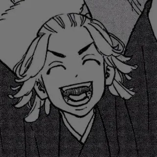 ✖️ Manjiro Sano Tokyo Revengers manga, anime, smiling, character whatsapp sticker