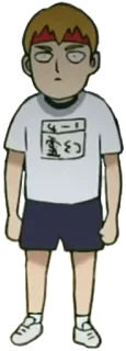 👟 Teruki Hanazawa Mob Psycho 100 4-1 Anime, Mob Psycho 100, Teruki Hanazawa, blond whatsapp sticker