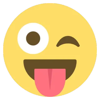 😜 Emoji, Gesicht, Ausdruck, Zwinkern, Zunge whatsapp sticker