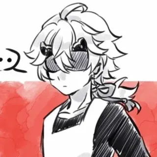 🍡 : ) anime, postać, sztuka, ilustracja telegram sticker