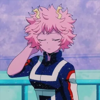 🤍 Mina Ashido My Hero Academia Anime, My Hero Academia, Mina Ashido, Capelli Rosa, Ragazza Anime, Cartone Animato telegram sticker