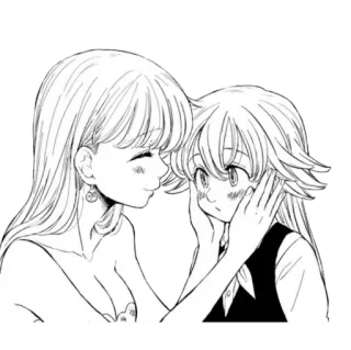 💕 Anime, Manga, Illustration, Weiblich, Porträt telegram sticker