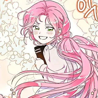 🌸 Anime, Manga, Gadis, Rambut merah muda, Ilustrasi, Kartun, Karakter telegram sticker