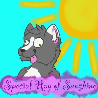🐺 Special Ray of Sunshine soleil, chien, mignon, positif, dessin animé telegram sticker