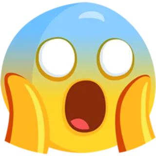 😱 Emoji, choqué, surpris, visage, expression telegram sticker