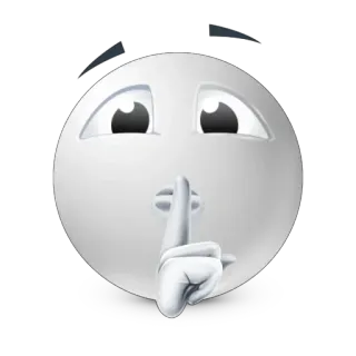 🤫 shush, quiet, silence, emoji, finger, lips, keep quiet telegram sticker