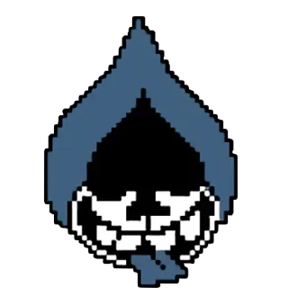 🤑 Lancer Deltarune videogame, deltarune, pixelart, character telegram sticker