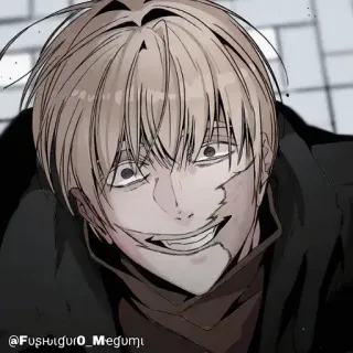 🍫 @Fushiguro_Megumi Anime, Mangá, Personagem, Fanart, Retrato, Ilustração whatsapp sticker