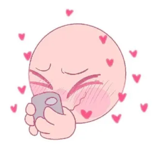 😖 이모지, 사랑, 하트, 핸드폰, 귀여운, 수줍음 telegram sticker