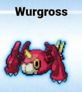 🆘 Wurgross pokemon, makhluk, monster, video game, wurgross, karakter telegram sticker