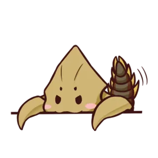 😧 caranguejo, animal, fofo, desenho animado, areia telegram sticker