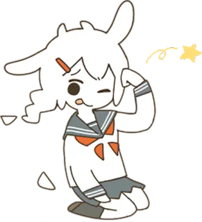 😋 anime, kawaii, cute, character, girl, school uniform whatsapp sticker