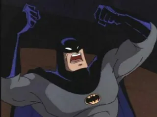 😡 Batman Batman, DC Comics, superhero, cartoon, comic book, vigilante telegram sticker