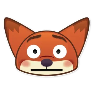 😄 renard, emoji, expression, dessin animé, sticker, surpris, animal telegram sticker