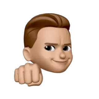 👊 memoji, fist, punch, avatar, emoji, character, 3D telegram sticker
