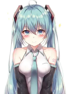 😊 Hatsune Miku Anime, Vocaloid, Lindo, Chica, Hatsune Miku telegram sticker