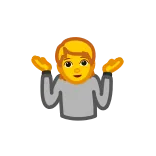 🤷 shrugging, emoji, confusion, question telegram sticker