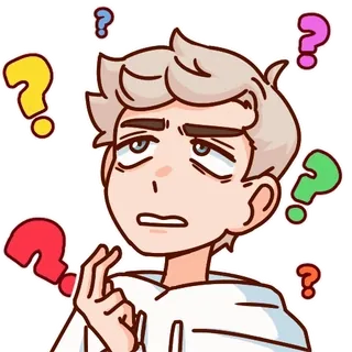 🤔 question, thinking, confused, cartoon, sticker, expression, inquiring, uncertain telegram sticker