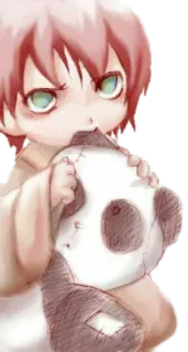 🐼 Gaara Naruto animé, enfant, panda, Gaara, dessin animé telegram sticker