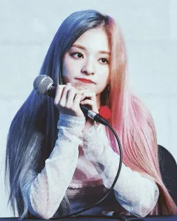 🌨 mulher, microfone, kpop, cantora, idol, retrato whatsapp sticker