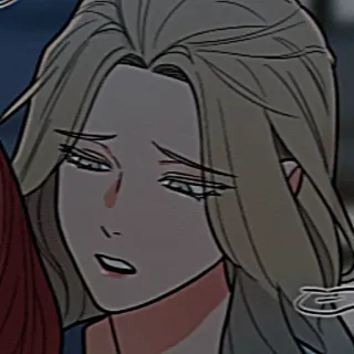 😔 mulher, desenho animado, anime, arte, desenho, ilustração telegram sticker