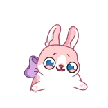 🙌 conejo, lindo, animal, kawaii, conejo, rosa telegram sticker