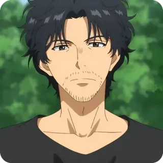 🙂 Anime-Charakter, Mann, Porträt, Cartoon, Animation, Männlich telegram sticker