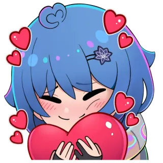 🥰 Anime, Kawaii, Lindo, Corazón, Amor, Dibujos animados whatsapp sticker
