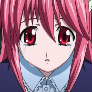 🥛 anime, triste, piangente, ragazza, occhi rossi telegram sticker