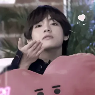🥡 V kpop, chanteur, idole, homme, coeur, amour, coréen telegram sticker