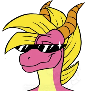 😎 dragón, dibujos animados, gafas, personaje, gafas de sol telegram sticker