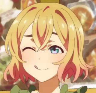 😜 anime, manga, wink, cute, girl whatsapp sticker