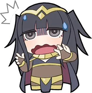 😱 Anime, Chibi, assustado, preocupado, desenho animado telegram sticker