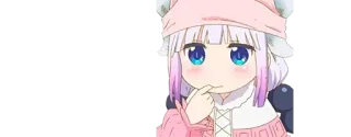 🌟 Kanna Kamui Miss Kobayashi's Dragon Maid anime, cute, kawaii, dragon, kanna, kanna kamui, miss kobayashi's dragon maid telegram sticker
