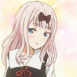 😳 Chika Fujiwara Kaguya-sama: Love Is War anime, manga, cute, girl, chika, kaguya-sama whatsapp sticker
