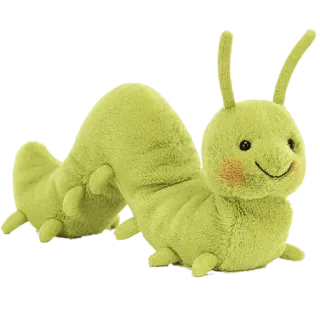 🐛 peluche, bruco, verde, morbido, giocattolo, pupazzo telegram sticker