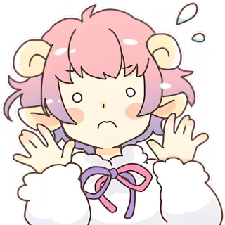 😯 羊, かわいい, 可愛い, マンガ, アニメ, イラスト, キャラクター whatsapp sticker