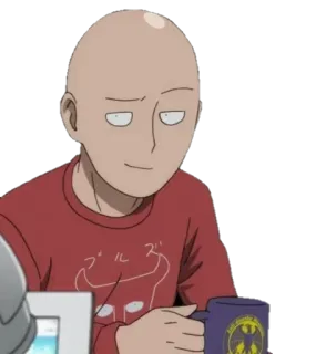 😏 Saitama One-Punch Man ブルズ one-punch man, saitama, anime, manga, held, kahl, bullen whatsapp sticker