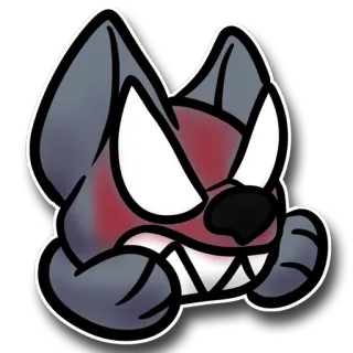 😡 Dibujos animados, Enojado, Monstruo, Animal, Ilustración, Pegatina telegram sticker