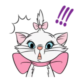 😳 Marie The Aristocats gato, Disney, dibujos animados, Marie, Los Aristogatos, gatito, lindo telegram sticker