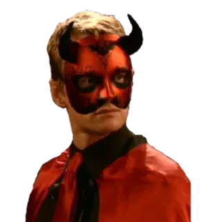 😈 diavolo, costume, halloween, mascherata, maschera telegram sticker